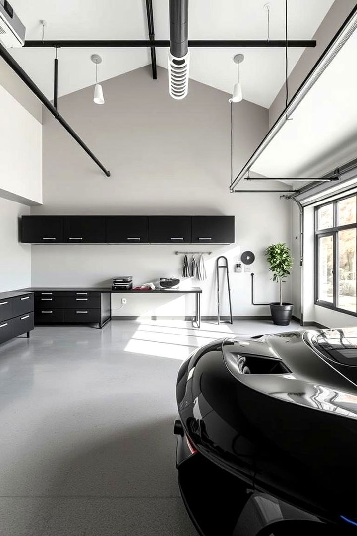 Modern Minimalist Aesthetic - 22 Black Garage Ideas