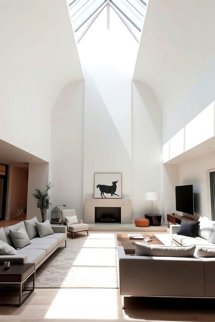Modern Minimalist Approach - 22 Open Concept Vaulted Ceiling Living Room Ideas