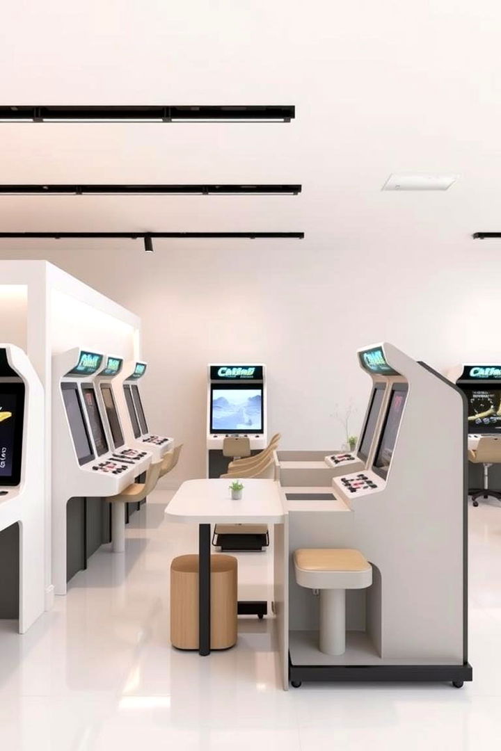 Modern Minimalist Arcade Space - 22 Arcade Room Ideas