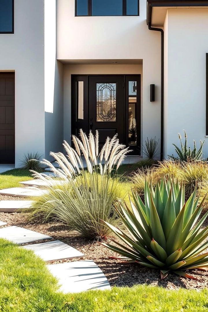 Modern Minimalist Arrangements - 22 Front Yard Texas Flower Bed Ideas
