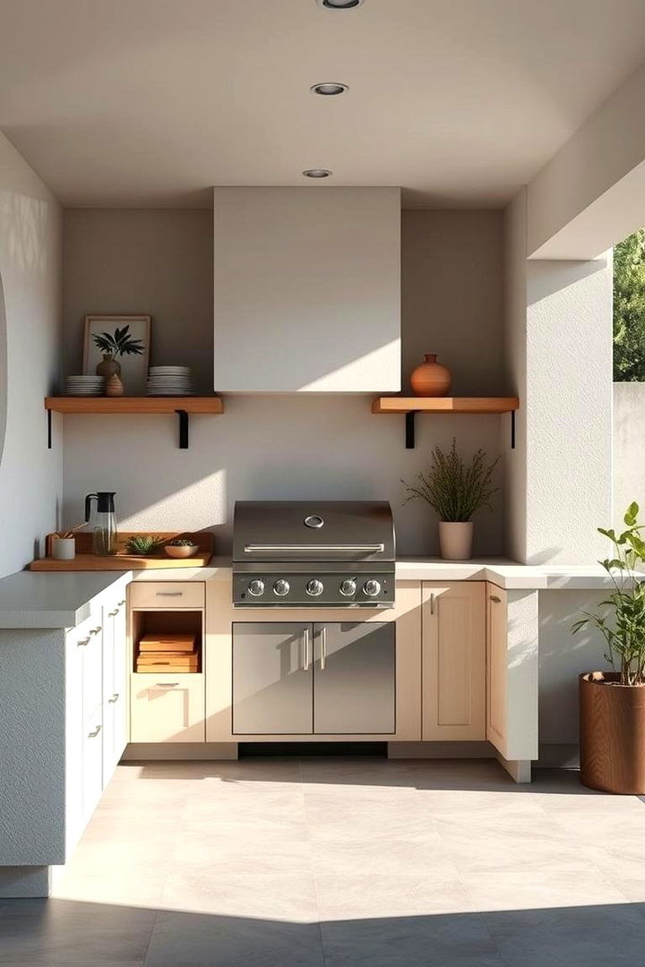 Modern Minimalist BBQ Space - 22 Bbq Island Ideas