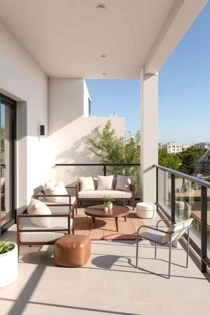 Modern Minimalist Balcony - 22 Outdoor Reading Nook Ideas