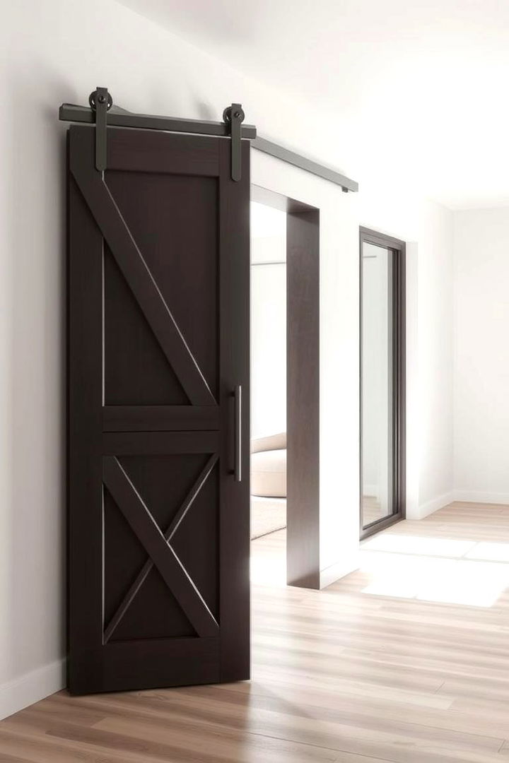 Modern Minimalist Barn Door Design - 22 Bathroom Barn Door Ideas