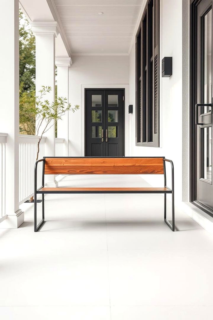 Modern Minimalist Bench - 22 Front Porch Bench Ideas