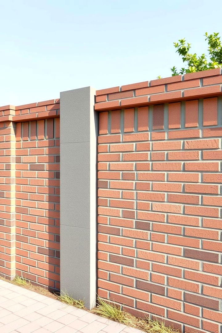 Modern Minimalist Brick Fence - 22 Front Yard Brick Fence Ideas