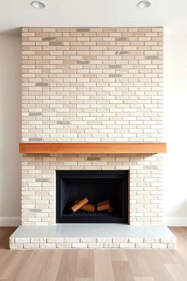 Modern Minimalist Bricks - 22 Brick Fireplace Ideas