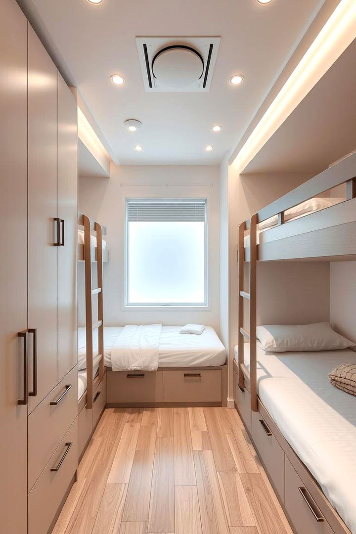 Modern Minimalist Bunk Room Layouts - 22 bunk room ideas