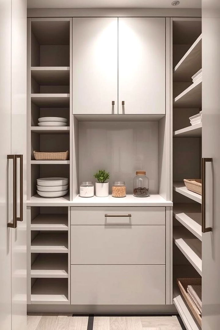 Modern Minimalist Corner Pantry - 22 Corner Pantry Ideas