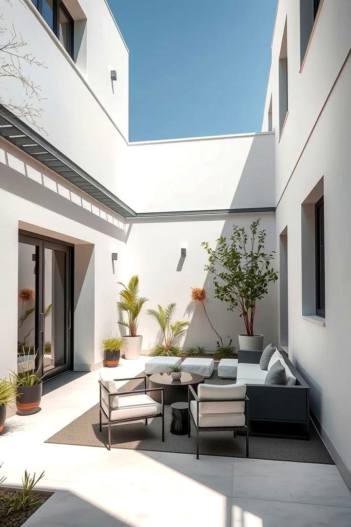 Modern Minimalist Courtyard - 22 Courtyard Ideas
