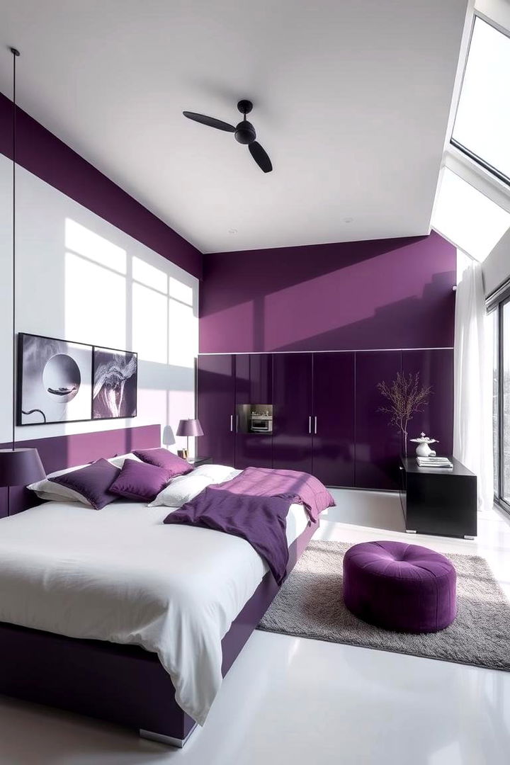 Modern Minimalist Dark Purple Venue - 22 Dark Purple Bedroom Ideas