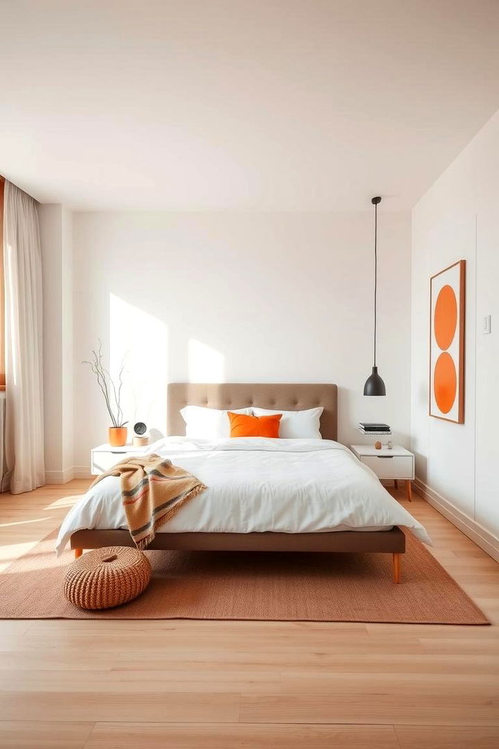Modern Minimalist Design - 22 Orange Bedroom Ideas