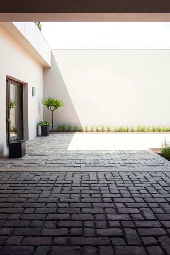 Modern Minimalist Design Approach - 22 cobblestone patio ideas