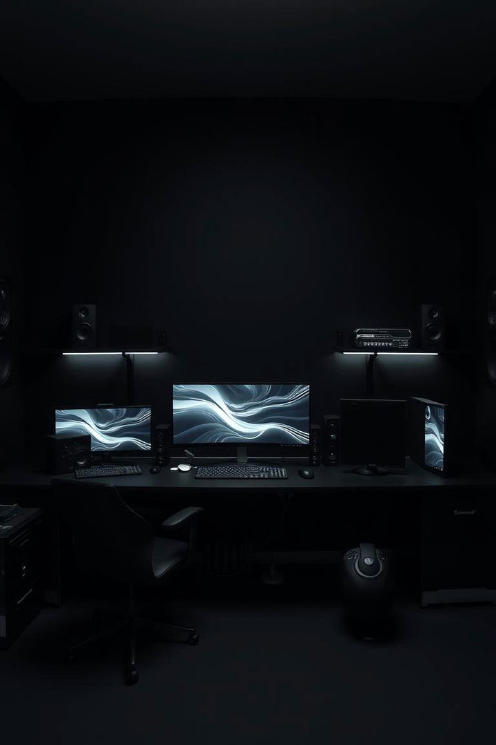 Modern Minimalist Designs - 22 Black Gaming Room Ideas
