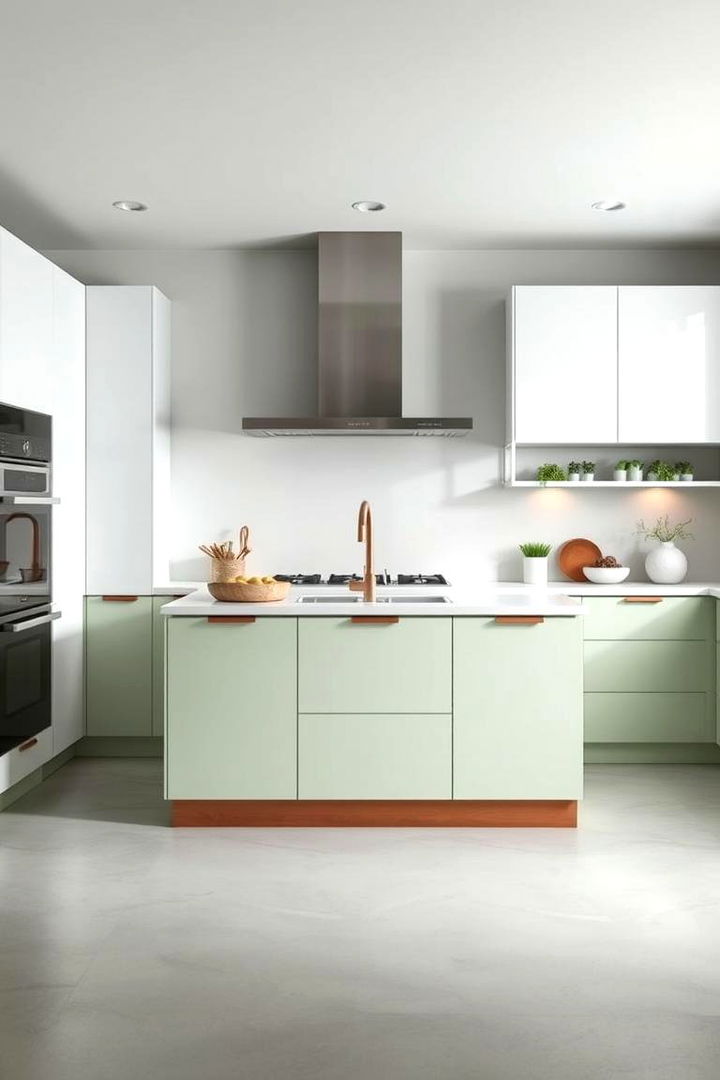 Modern Minimalist Designs - 22 Green and Copper Kitchen Ideas