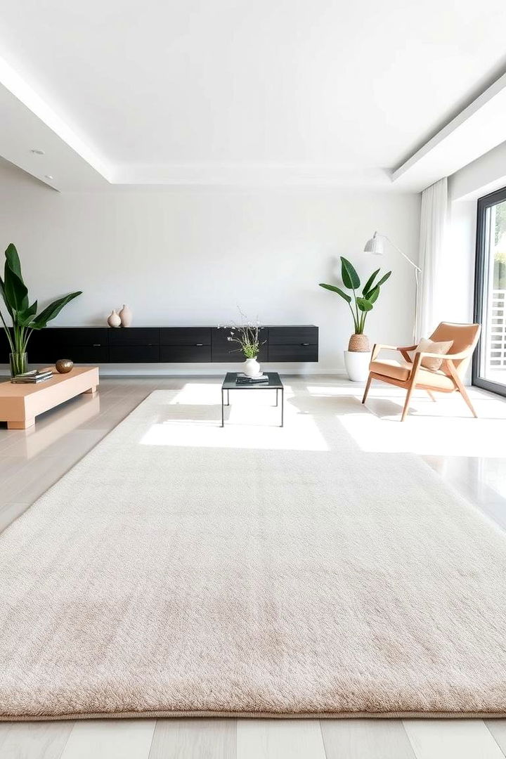 Modern Minimalist Designs - 22 Living Room Rug Ideas
