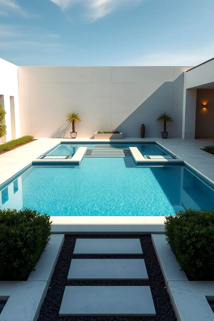 Modern Minimalist Elegance - 22 Pool Landscaping Ideas