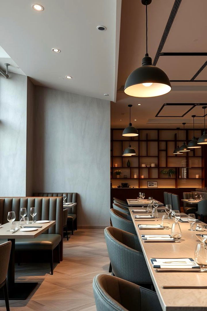 Modern Minimalist Elegance - 22 Restaurant Interior Design Ideas