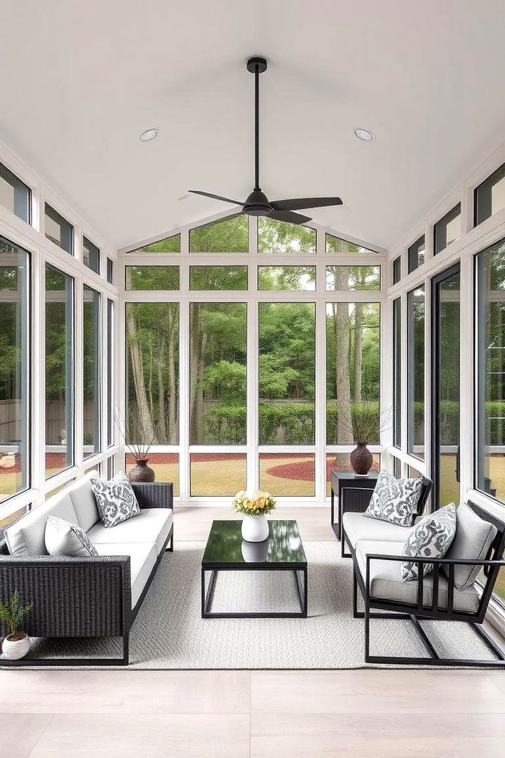 Modern Minimalist Escape - 22 Screened-in Porch Ideas