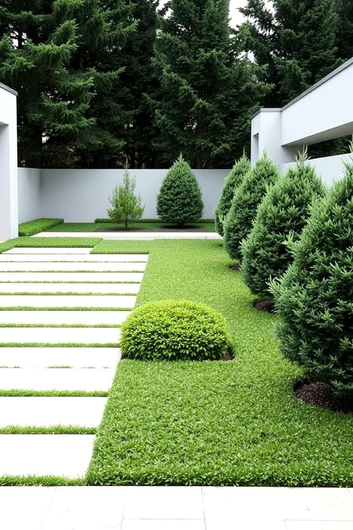 Modern Minimalist Evergreen Gardens - 22 Front Yard Evergreen Landscaping Ideas