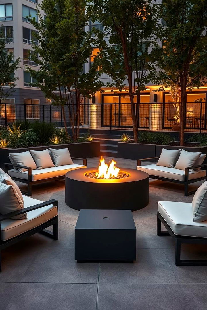 Modern Minimalist Fire Pit Seating - 22 Fire Pit Seating Ideas