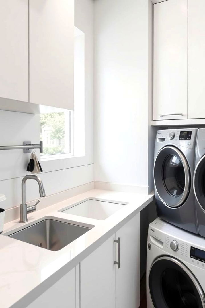 Modern Minimalist Fixtures - 22 Laundry Room Sink Ideas