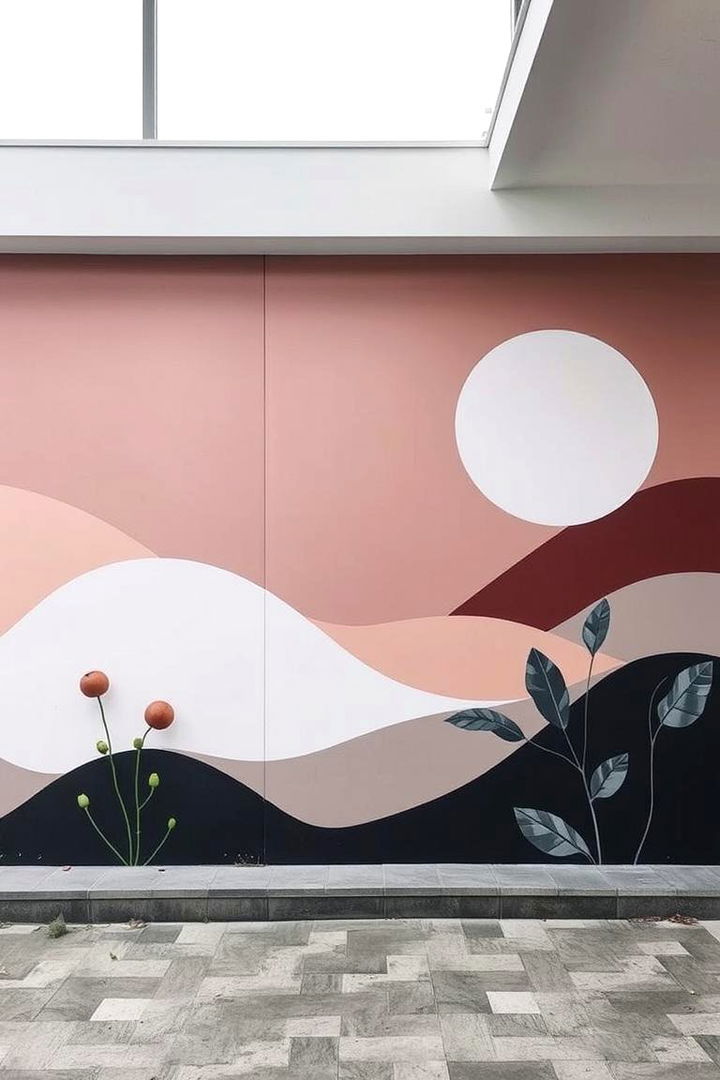 Modern Minimalist Garden - 22 Garden Mural Ideas