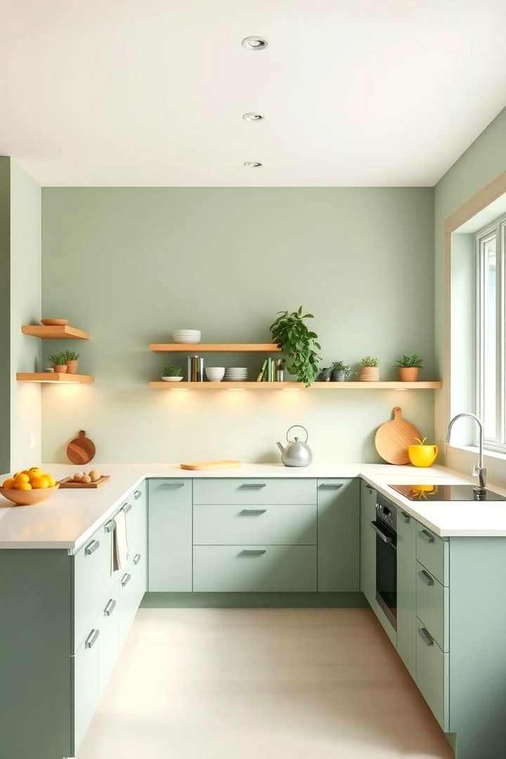 Modern Minimalist Harmony - 22 Green and Yellow Kitchen Ideas