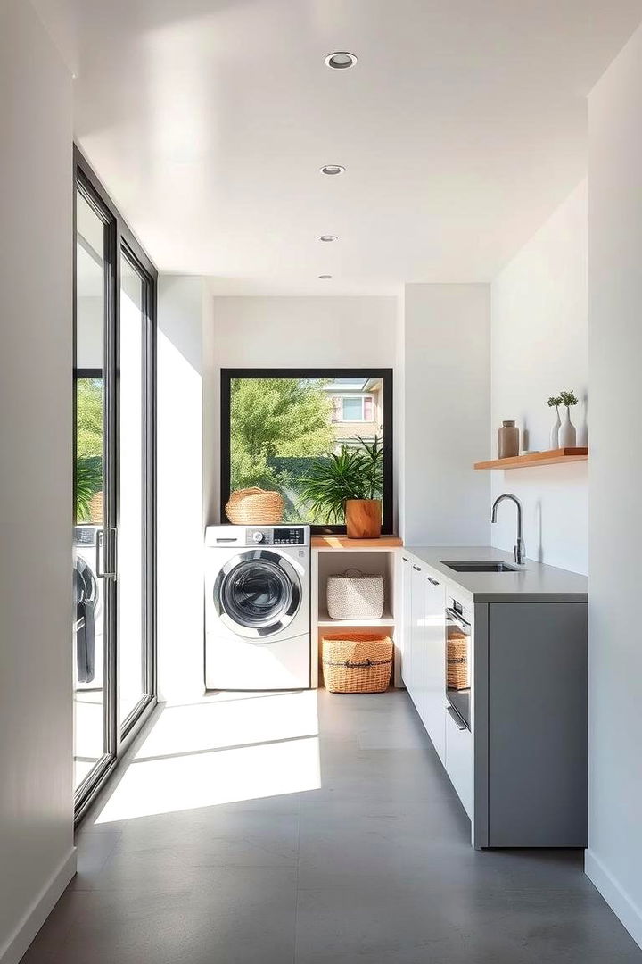 Modern Minimalist Laundry Space - 22 Outdoor Laundry Area Design Ideas