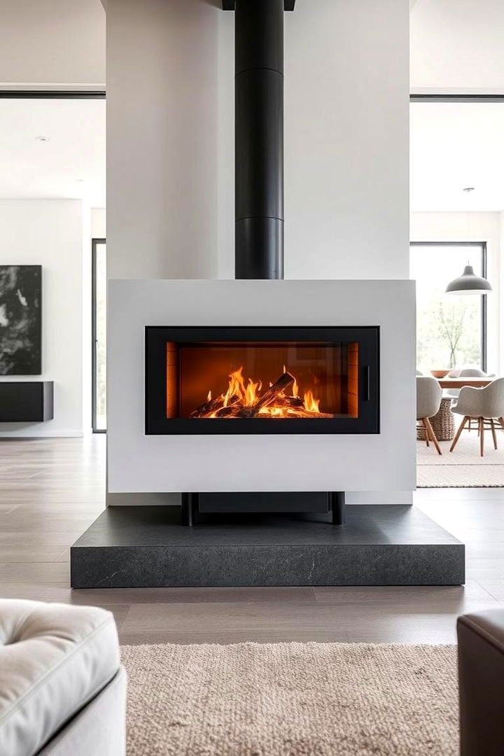 Modern Minimalist Log Burner - 22 Log Burner Ideas