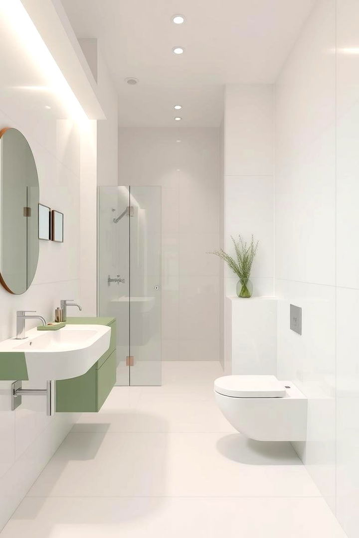 Modern Minimalist Look - 22 Sage Green Bathroom Ideas