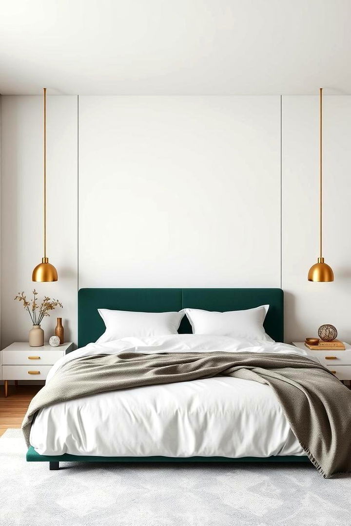 Modern Minimalist Luxury - 22 Emerald Green and Gold Bedroom Ideas