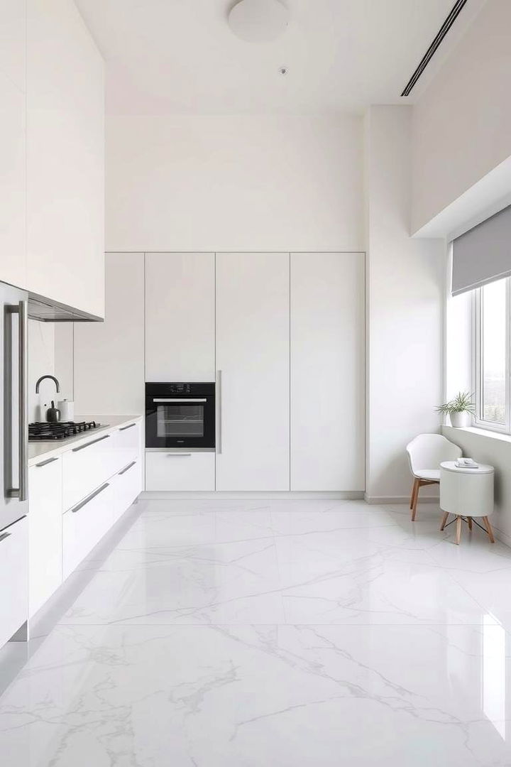 Modern Minimalist Marble Floors - 22 Marble Kitchen Floor Ideas