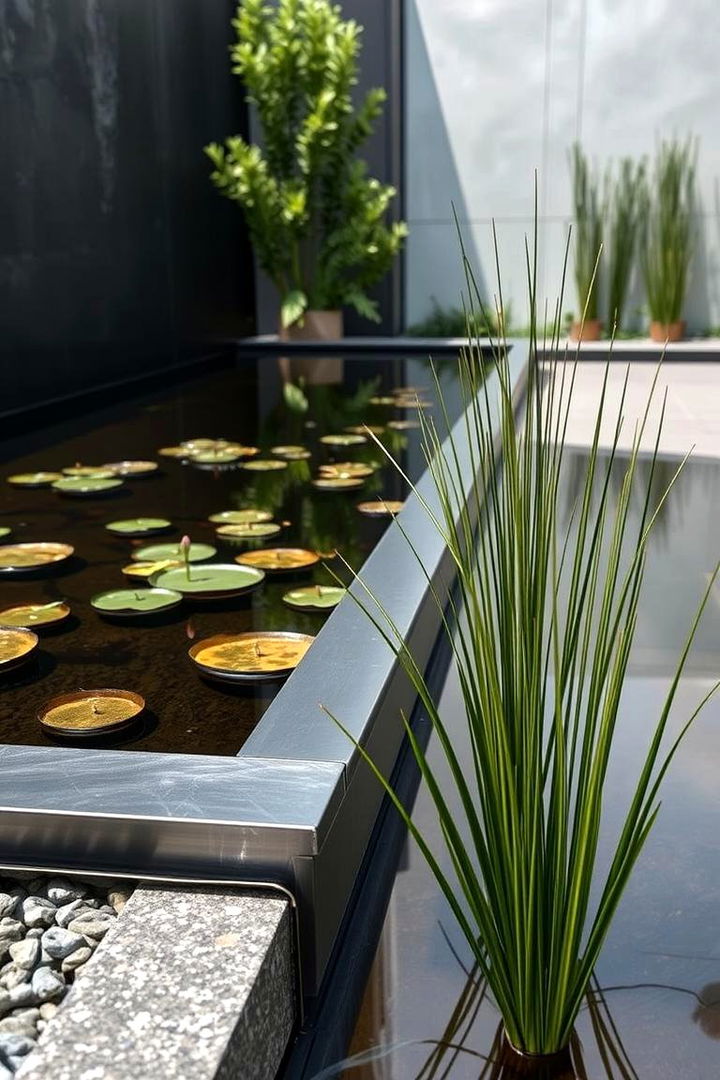 Modern Minimalist Metal Edging - 22 Pond Edging Ideas