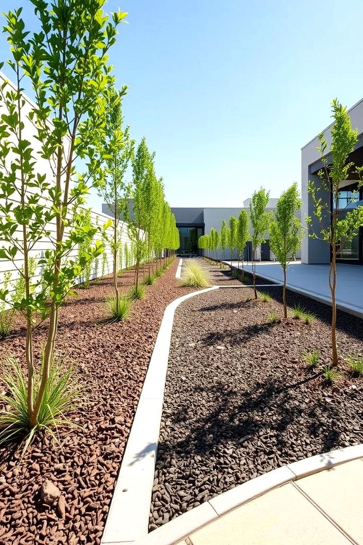 Modern Minimalist Mulch Edging - 22 Mulch Edging Ideas