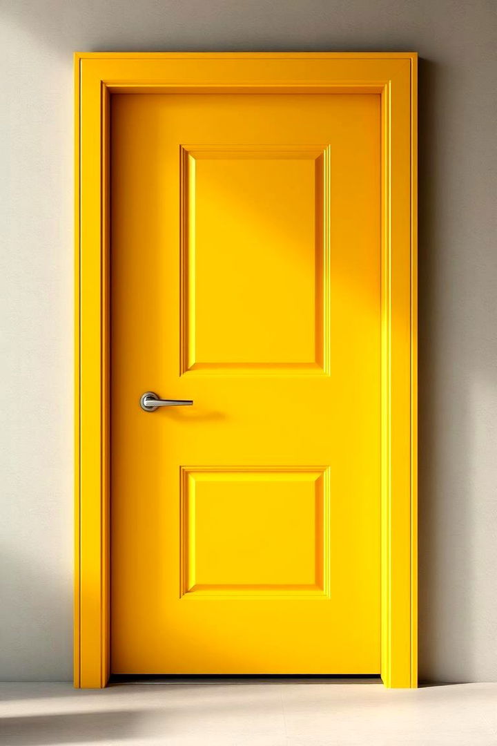 Modern Minimalist Mustard Door - 22 Mustard Yellow Front Door Ideas