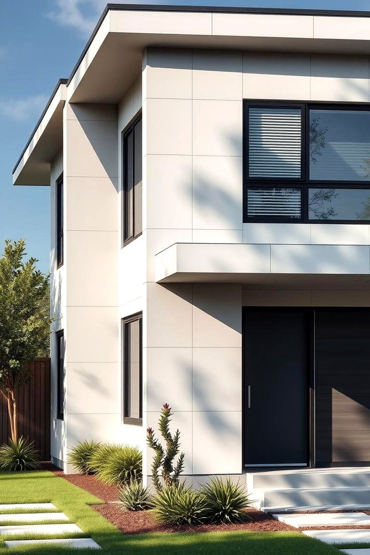 Modern Minimalist Panel Accents - 22 Exterior Wainscoting Ideas
