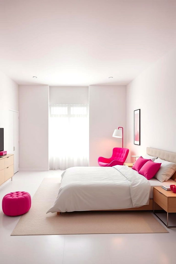 Modern Minimalist Pink Decor - 22 Hot Pink Bedroom Ideas