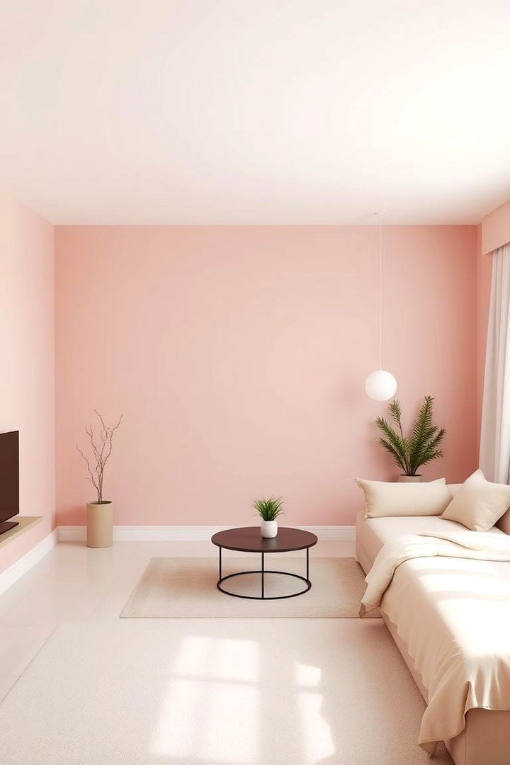 Modern Minimalist Pink - 22 Pink Living Room Ideas