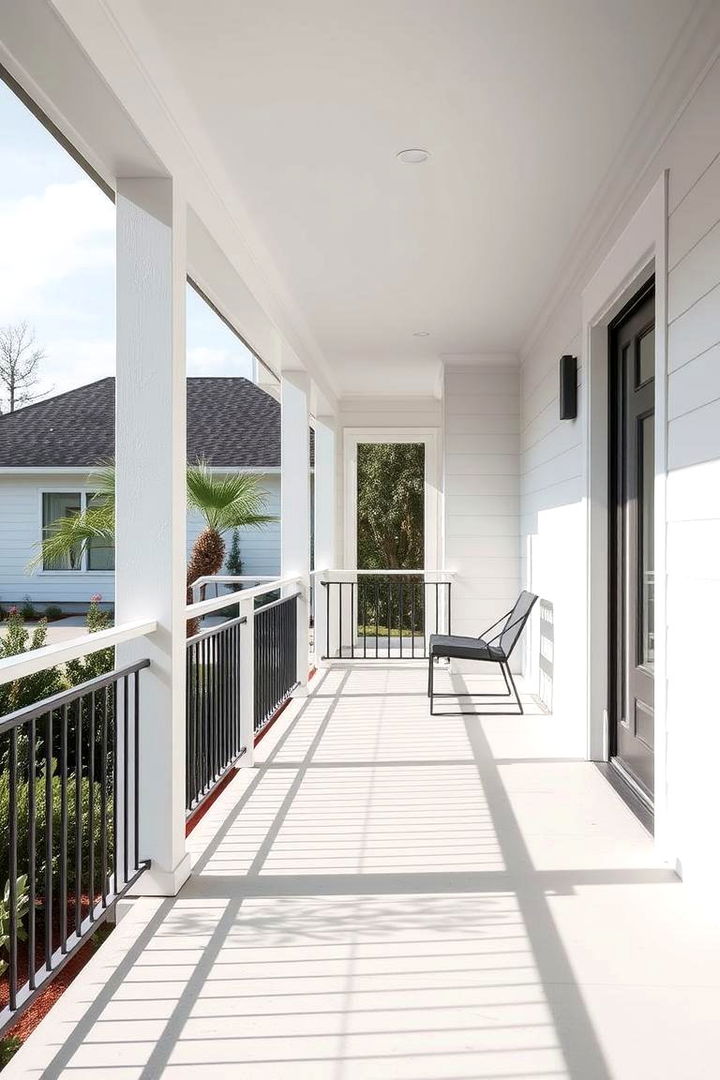 Modern Minimalist Railing - 22 Front Porch Railing Ideas