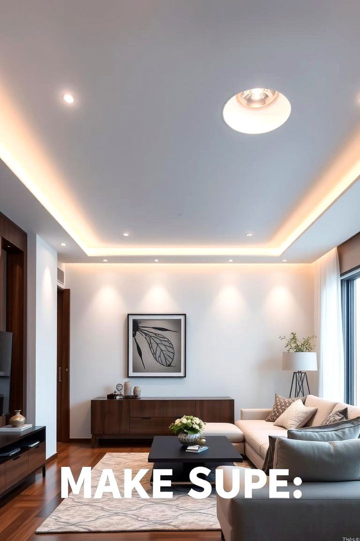 Modern Minimalist Recessed Spots - 22 Living Room Lighting Ideas