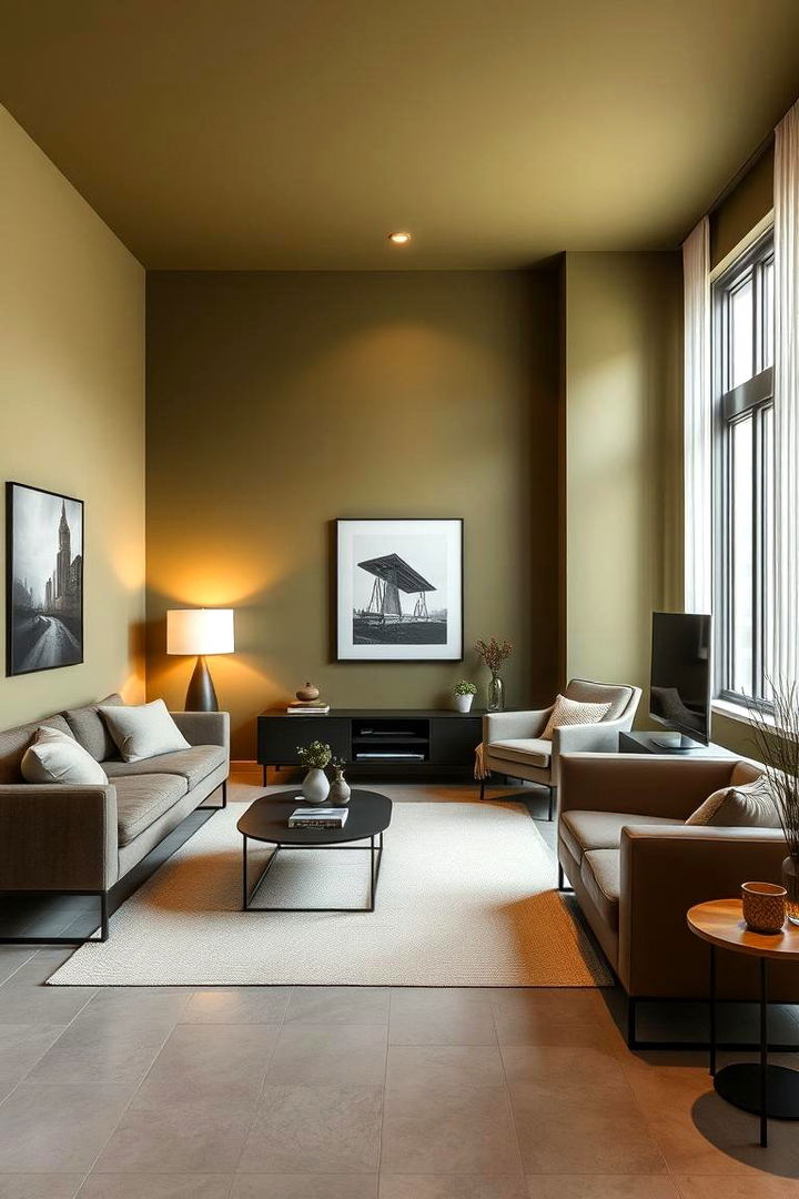 Modern Minimalist Retreat - 22 Olive Green Bedroom Ideas