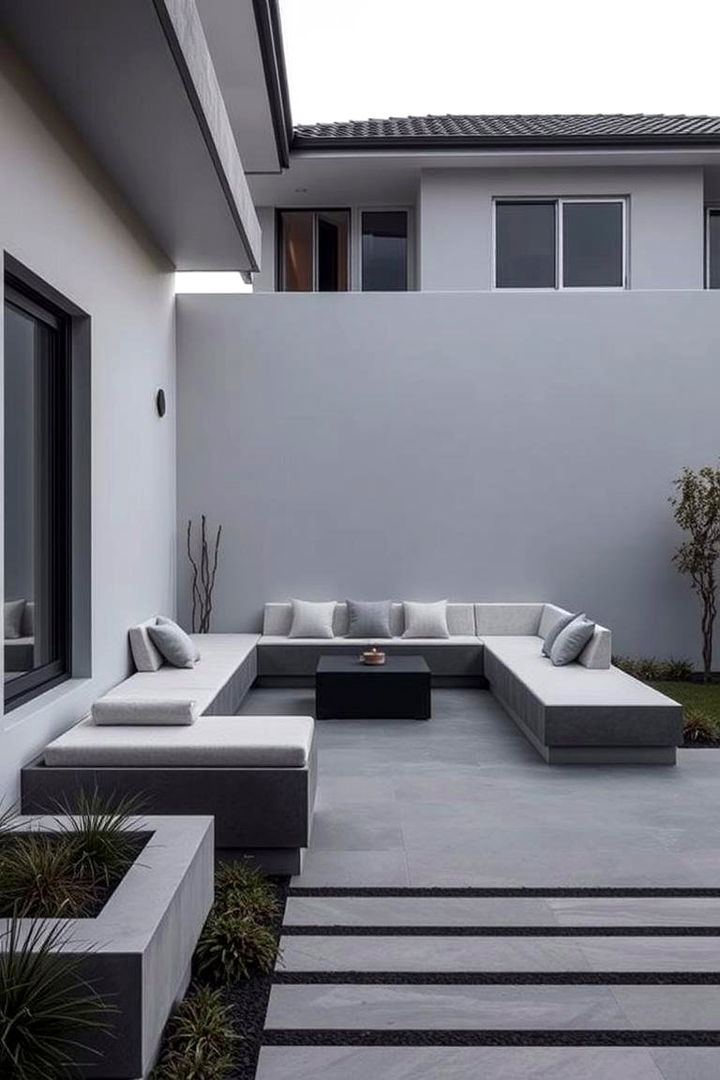 Modern Minimalist Retreat - 22 Sunken Patio Ideas