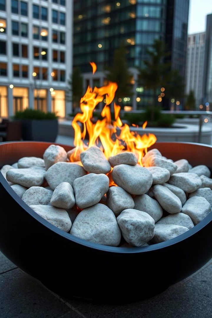 Modern Minimalist Rock Fire Pit - Stunning Rock Fire Pit Ideas for Outdoor Gatherings