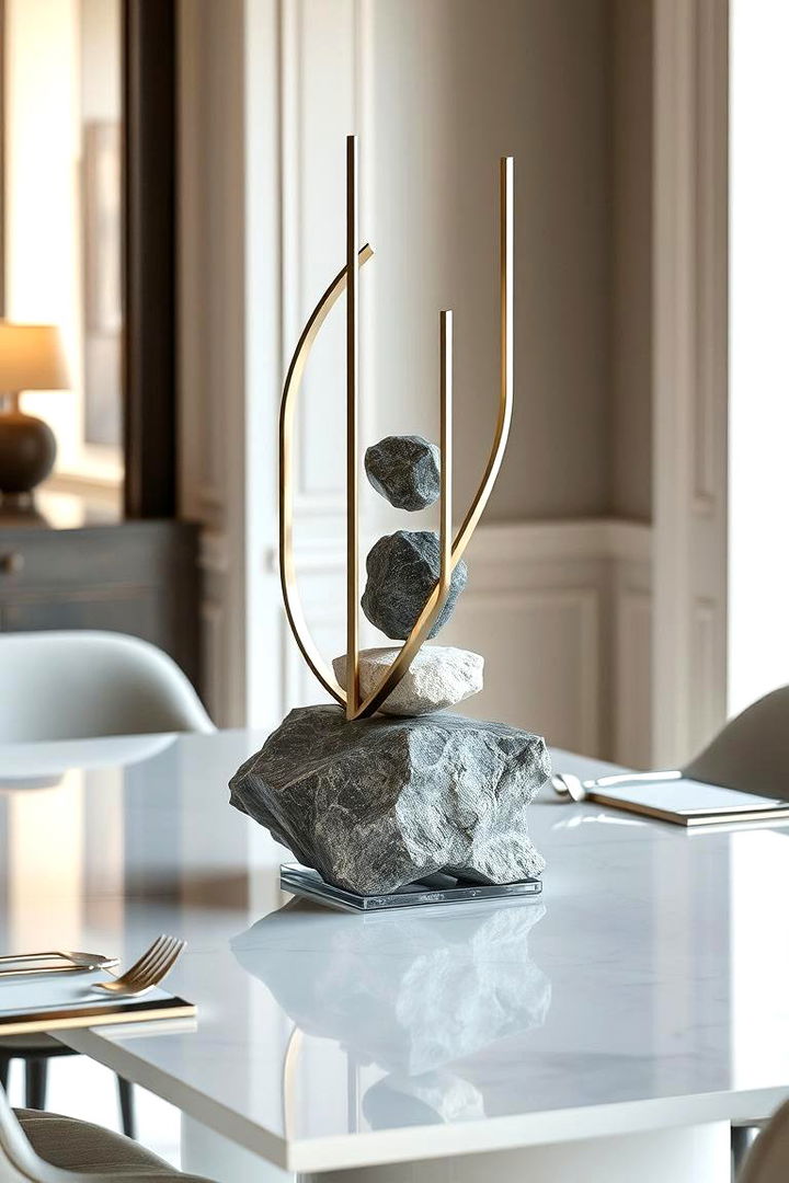Modern Minimalist Sculpture - 22 Dining Table Centerpiece Ideas