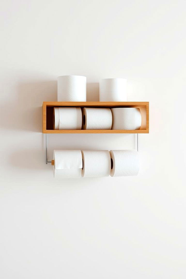Modern Minimalist Shelf - 22 Toilet Paper Storage Ideas