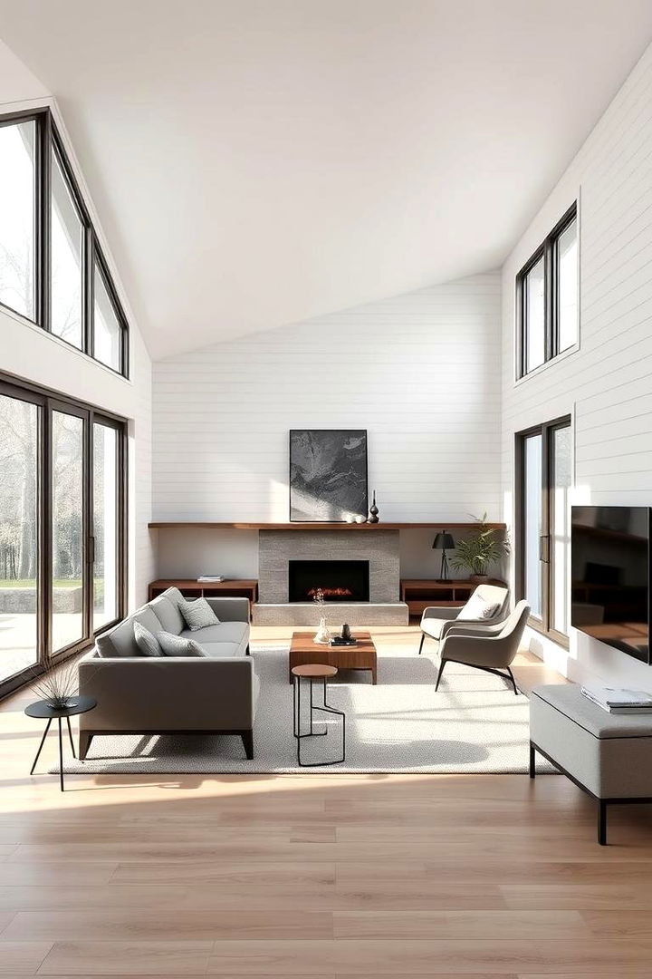 Modern Minimalist Shiplap Elegance - 22 Shiplap Living Room Ideas