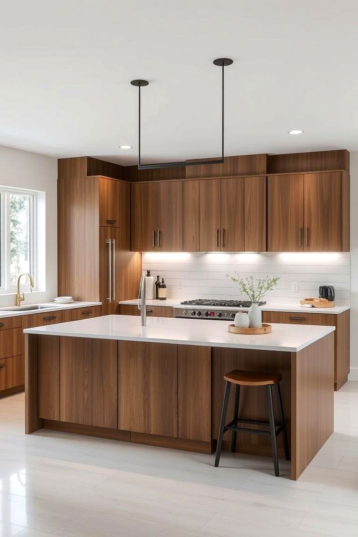 Modern Minimalist Shiplap Feature - 22 Shiplap Kitchen Island Ideas