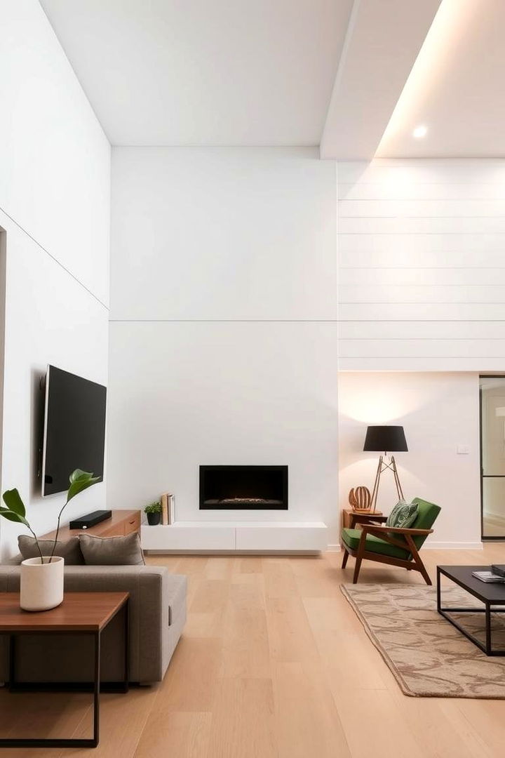 Modern Minimalist Shiplap Fireplace - 22 Shiplap Fireplace Ideas