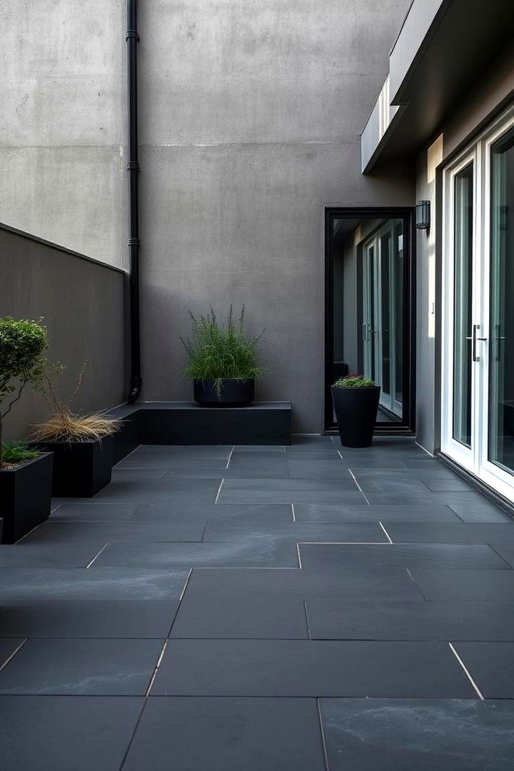 Modern Minimalist Slate - 22 patio tile ideas
