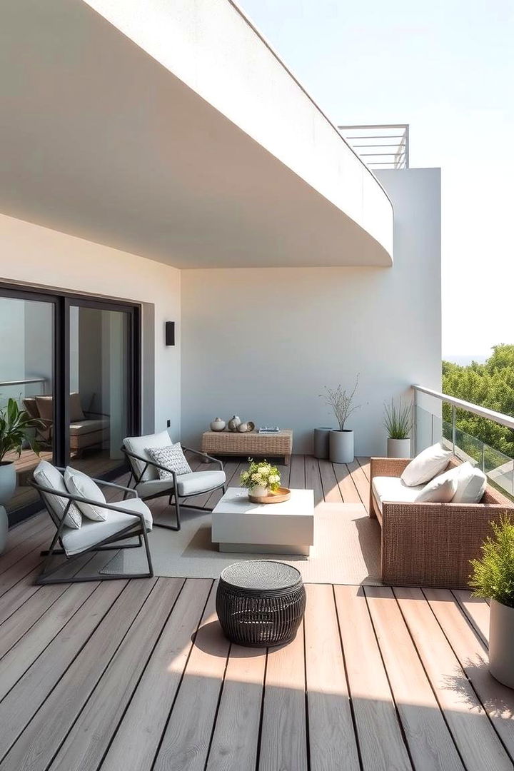 Modern Minimalist Space - 22 Deck and Patio Combination Ideas